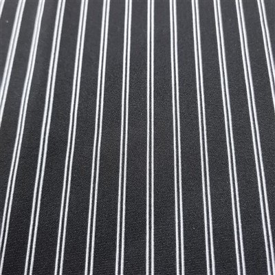 Matt polüester{0}}Sandex Single Jersey must alus valge triibulise kangaga